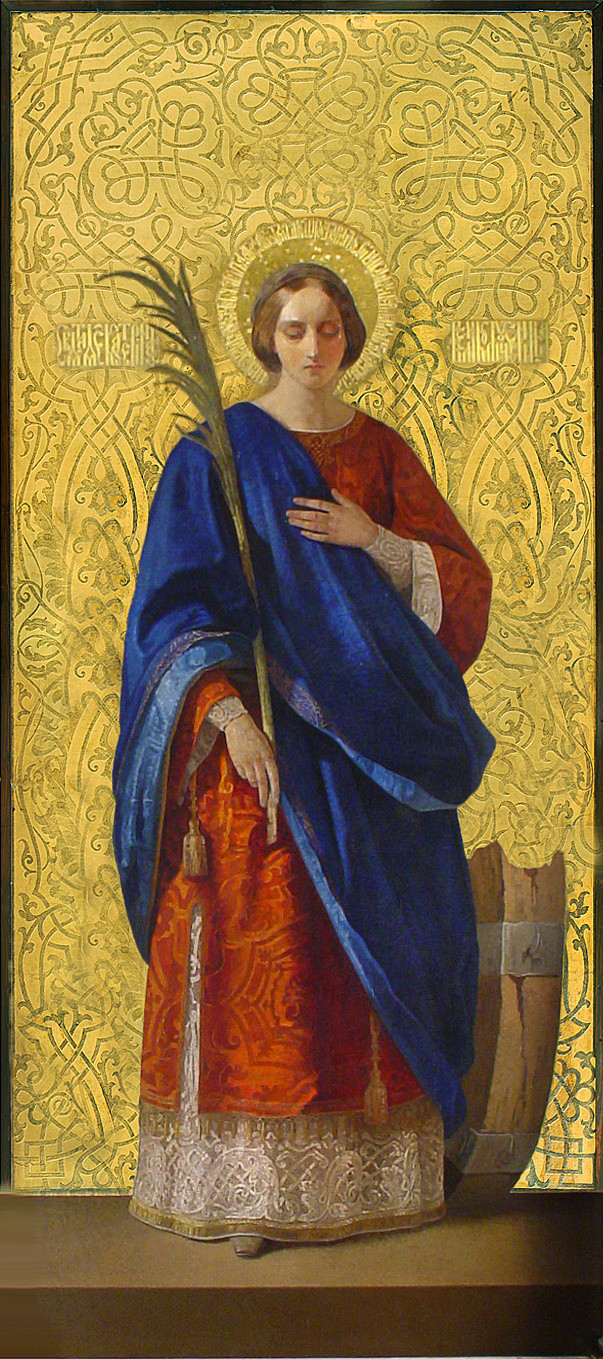 Т.А. Нефф. Святая Екатерина (живопись первого яруса иконостаса). Фото: © ГМП "Исаакиевский собор"
