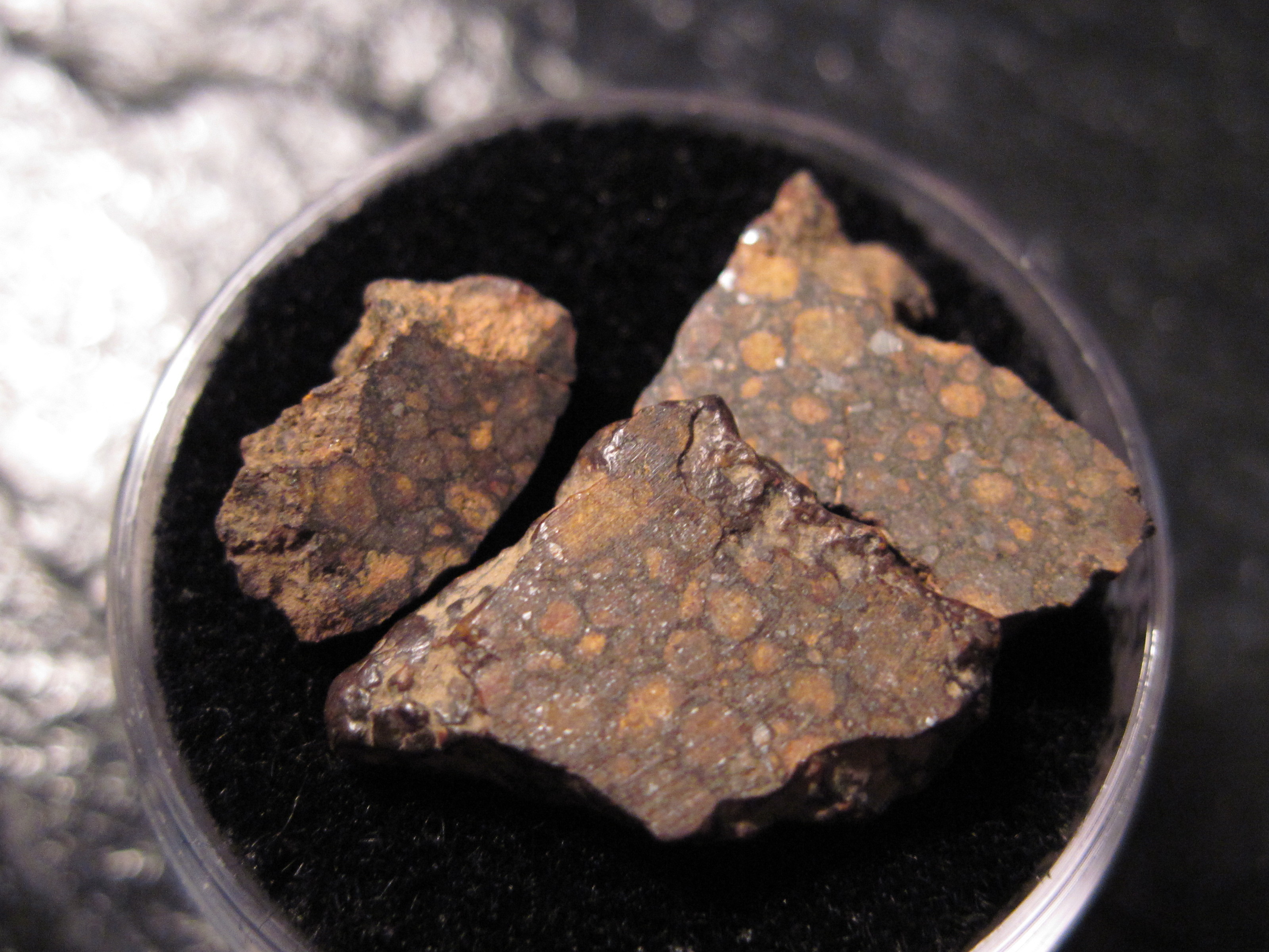 Фрагмент метеорита NWA 801, упавшего в Марокко. Фото © Wikimedia Commons