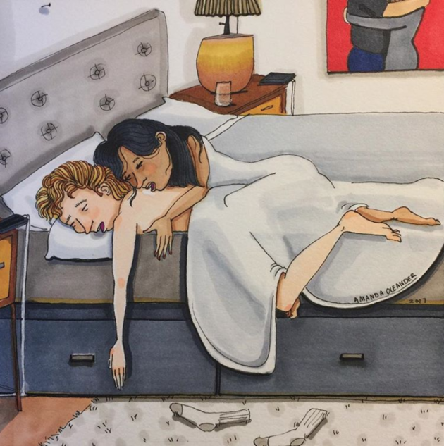 Сон жить вместе. Художница Amanda Oleander. Сон иллюстрация.