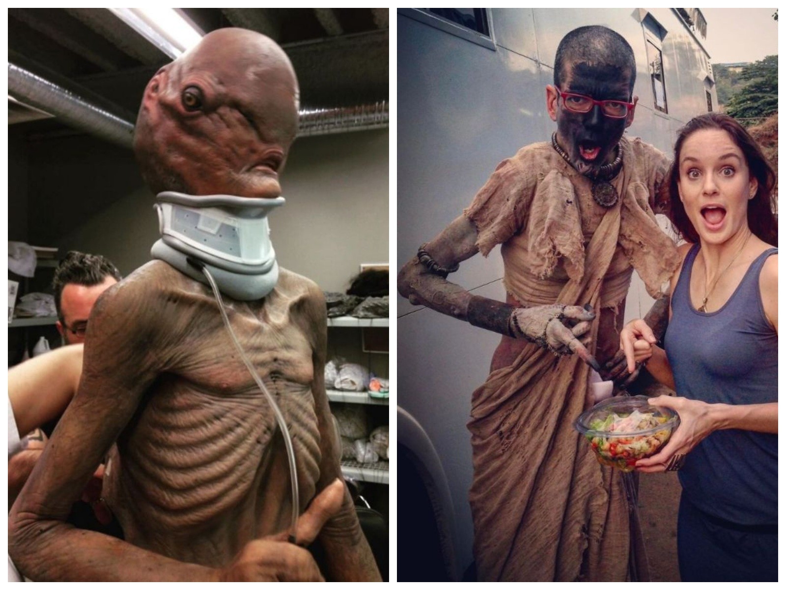 Слева образ из фильма "Астрал", справа — из "Ходячих мертвецов". Коллаж © LIFE. Фото © instagram/jbotet