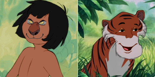 Маугли и Шерхан из "Книги джунглей". Фото © Twitter/زوجة ميستيريو
