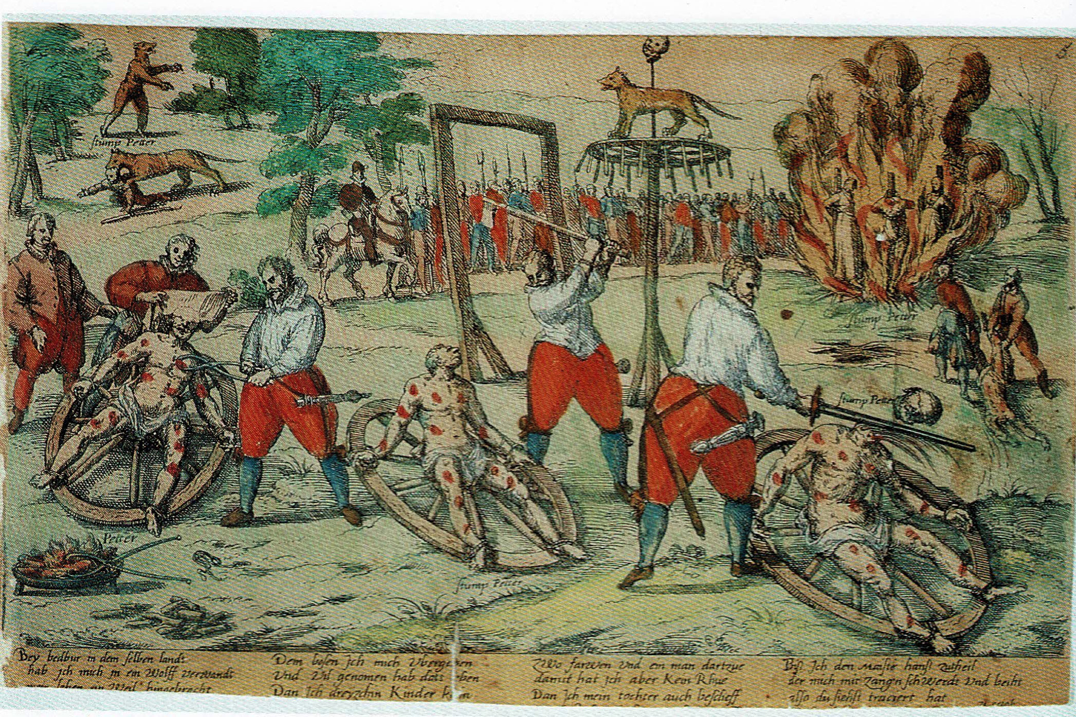 Казнь Петера Штумпфа, гравюра 1589 г. Фото © Wikipedia