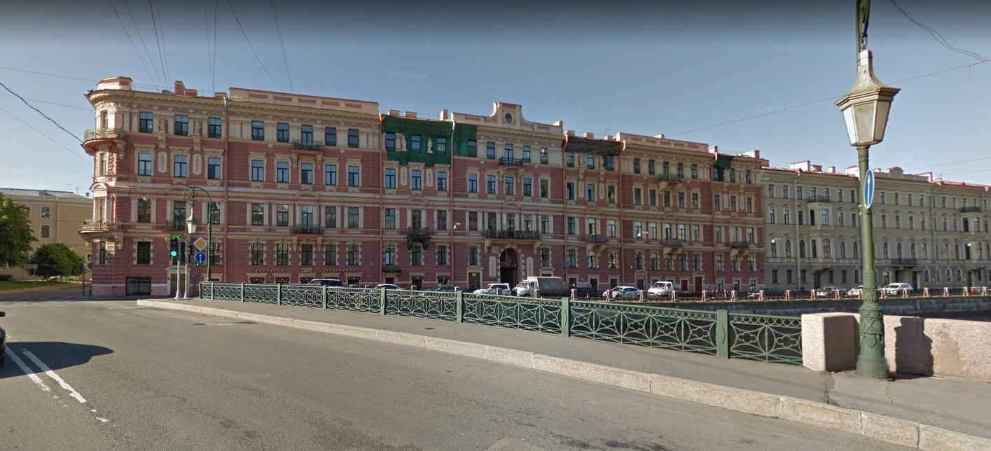 Дом на набережной Мойки, где жил Соколов. Фото © Google Maps