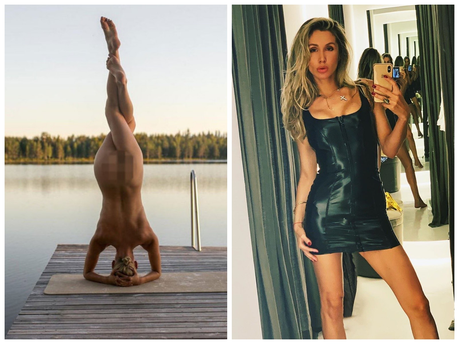 Слева — nude_yogagirl, справа — Светлана Лобода. Фото © Instagram / nude_yogagirl, lobodaofficial