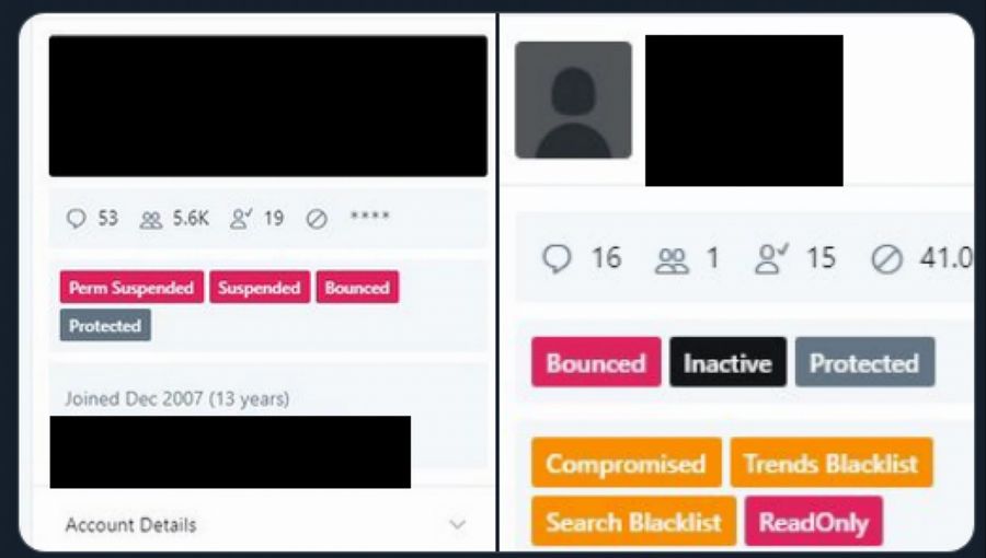 Так выглядит панель администратора "Твиттера". Кнопка Trends Blacklist убирает пост из трендов, а Search Blacklist — из поиска. Фото © VICE MEDIA GROUP