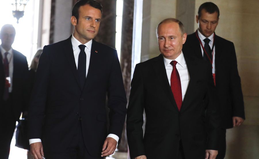 Президент РФ Владимир Путин и президент Франции Эмманюэль Макрон. Фото © Kremlin