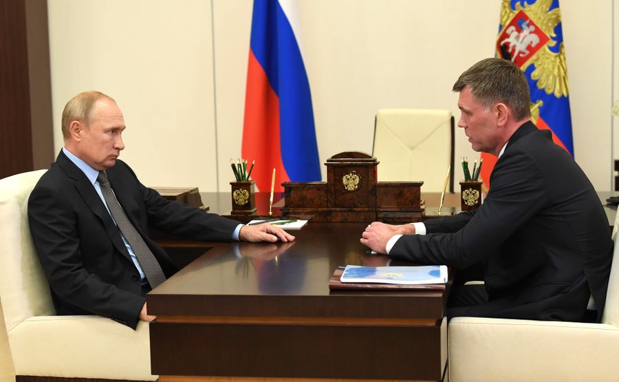 Встреча Владимира Путина и Дмитрия Аристова. Фото © Kremlin.ru