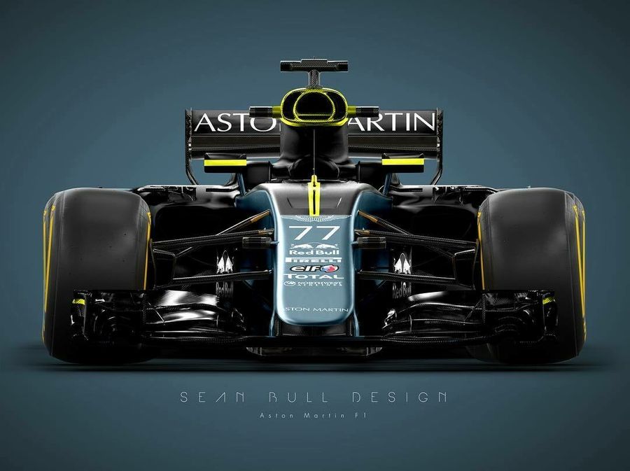 Концепт будущего болида Aston Martin. Фото © Twitter / seanbulldesign