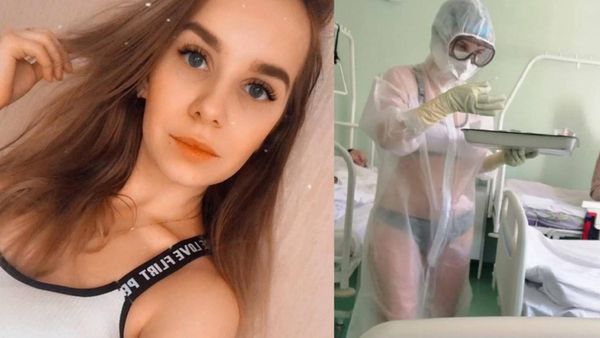 Появились новые фото тульской медсестры, которая вышла на смену в купальнике и стала звездой западных СМИ