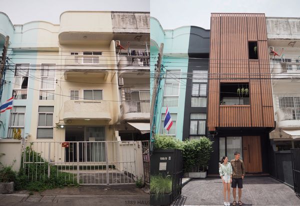 Фото до и после того, как пара превратила старый домишко в Бангкоке в шикарную современную виллу