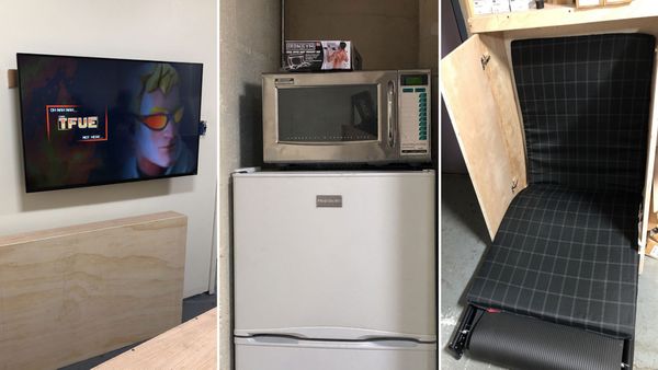 Холодильник с пивом, телевизор и диван. На Центральном вокзале в Нью-Йорке обнаружили "мужскую пещеру"
