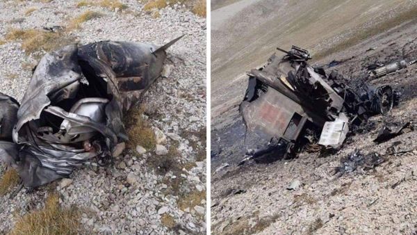 В Сети появились фотографии сгоревшего штурмовика Су-25 ВВС Армении
