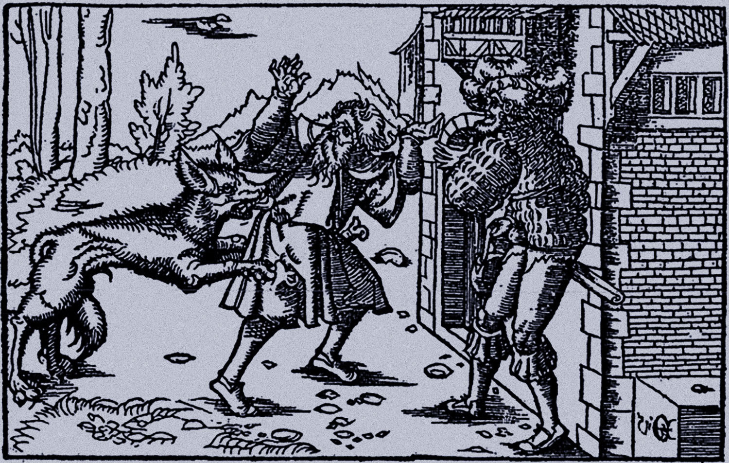 Нападение вервольфа, гравюра из книги Johannes Grüninger, 1517. Фото © Wikipedia