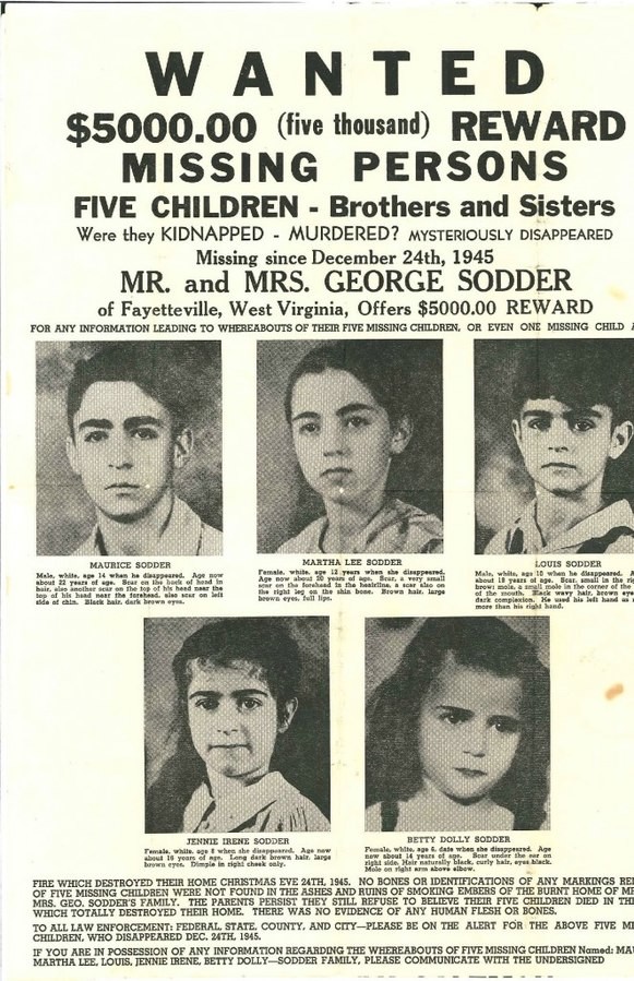 Объявление о награде за сведения о пропавших детях семьи Соддеров. Фото © Wikipedia