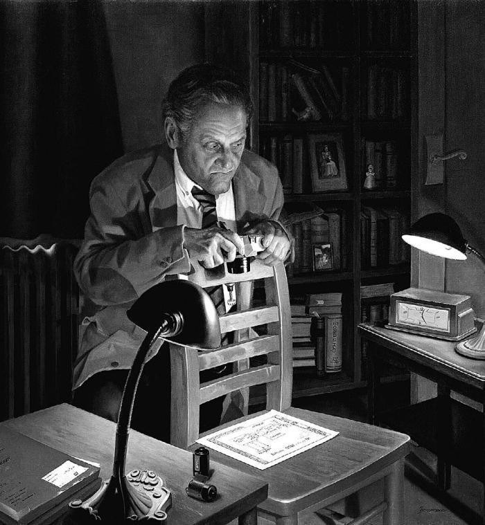 Кэти Кранц Фиерамоска. Портрет Адольфа Толкачёва, висящий в штаб-квартире Центрального разведывательного управления США. Фото © Seagull magazine