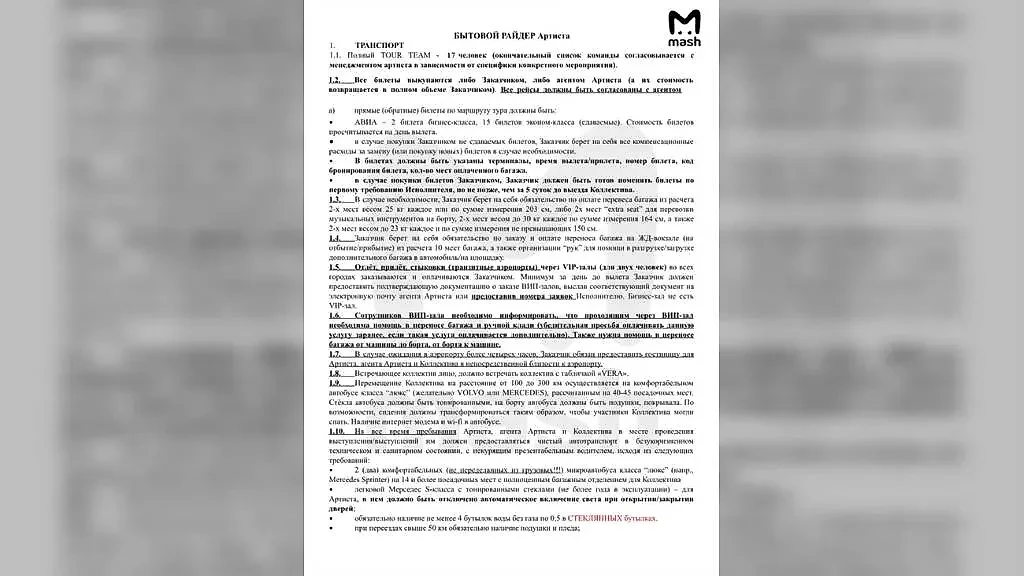 Райдер Веры Брежневой. Фото © Telegram / Mash 