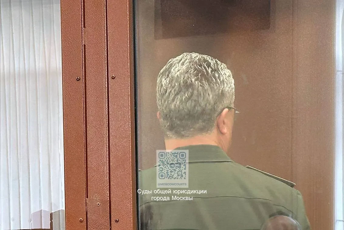 Замминистра обороны РФ Тимур Иванов в суде. Фото © Телеграм / Суды общей юрисдикции города Москвы