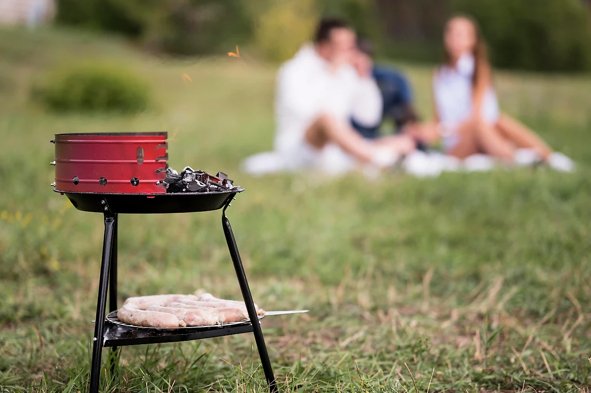 Переносной мангал для использования на природе должен быть лёгким, компактным и легко собираться, идеальное топливо — угли. Фото © Freepik