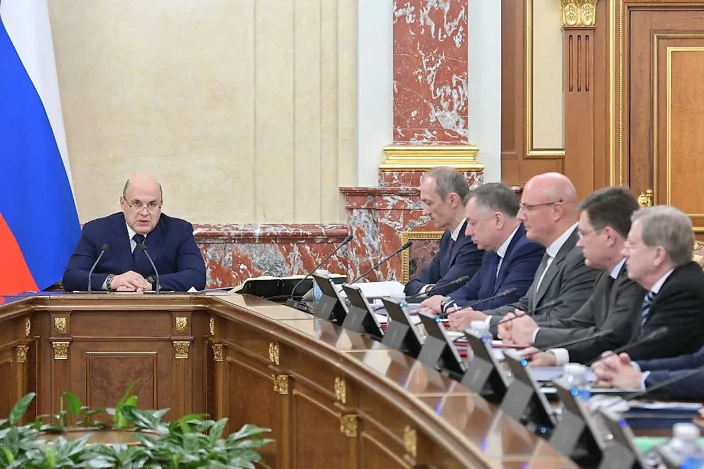 Премьер-министр РФ Михаил Мишустин во время заседания правительства. Фото © Александр Астафьев / POOL / ТАСС