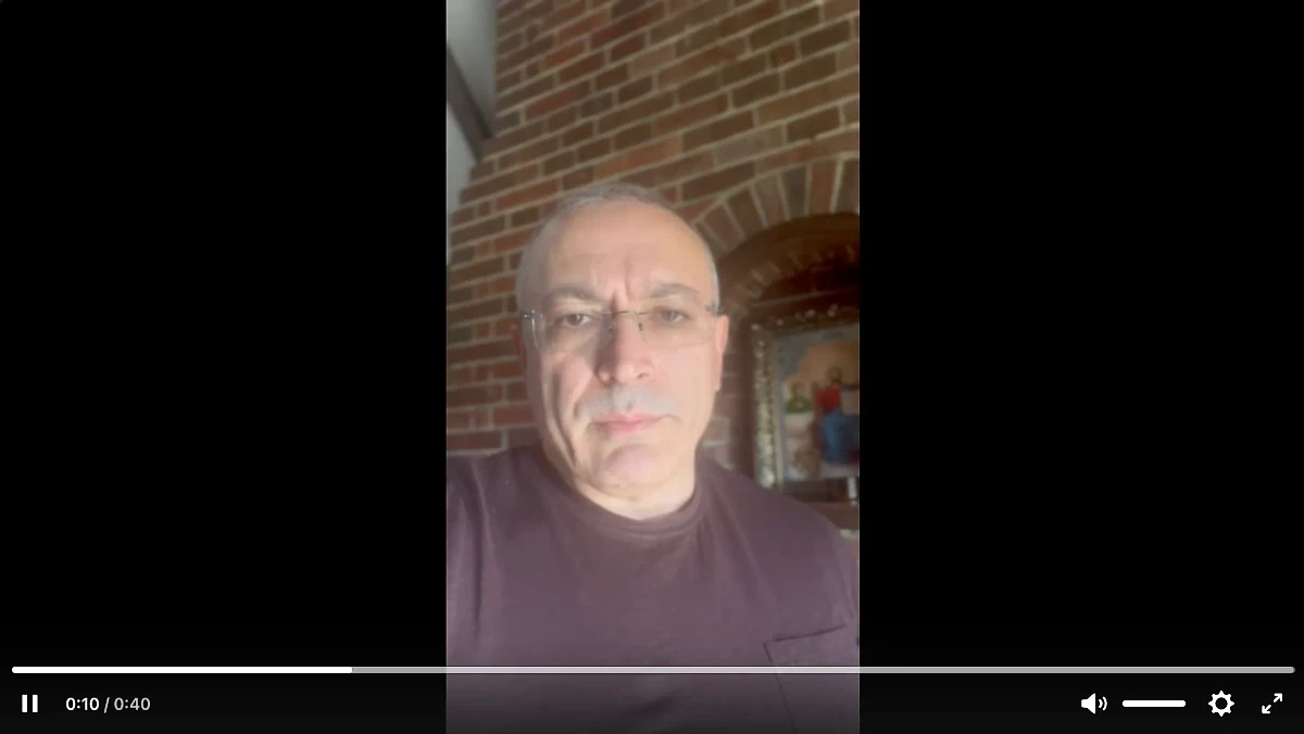 Скриншот того самого видеообращения Михаила Ходорковского*, в котором он потребовал от своих друзей определиться с позицией. Фото © Соцсети