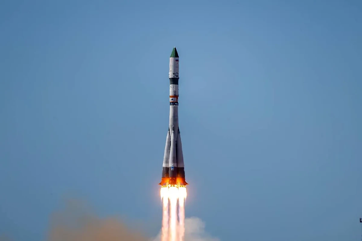 C Байконура стартовала ракета-носитель "Союз-2.1а". Фото © Telegram / Госкорпорация "Роскосмос"