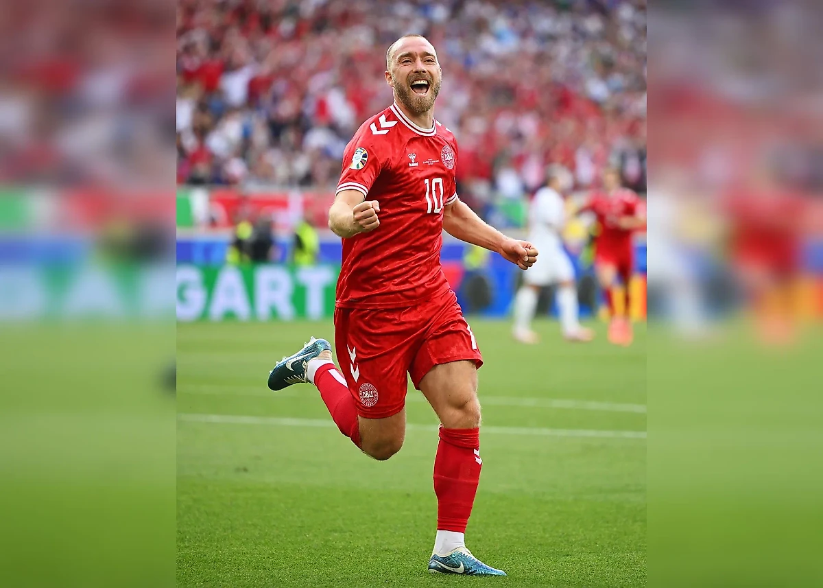 Кристиан Эриксен. Обложка © X / UEFA EURO 2024