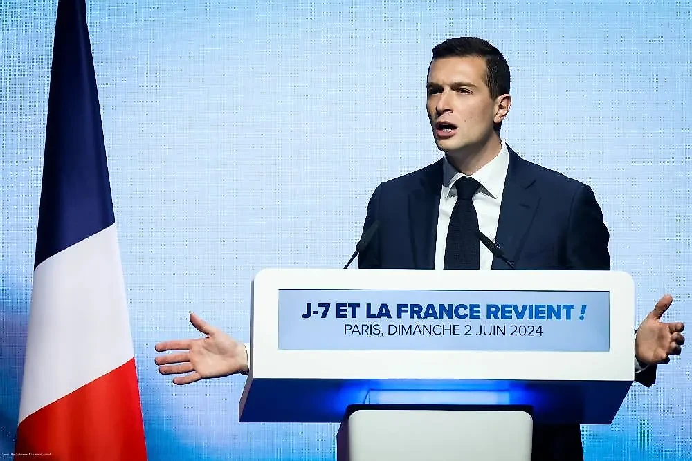 Председатель партии "Национальное объединение" Жордан Барделла. Фото © ТАСС / АР / Thomas Padilla