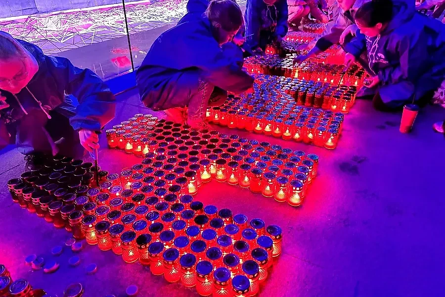 Акция "Завтра была война" на Мамаевом кургане. Фото © Пресс-служба Администрации Волгоградской области