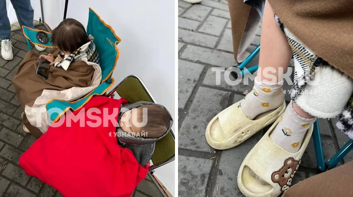 Фото детей, которых бросила горе-мать в центре Томска. Фото © Telegram / Регион-70 Томск