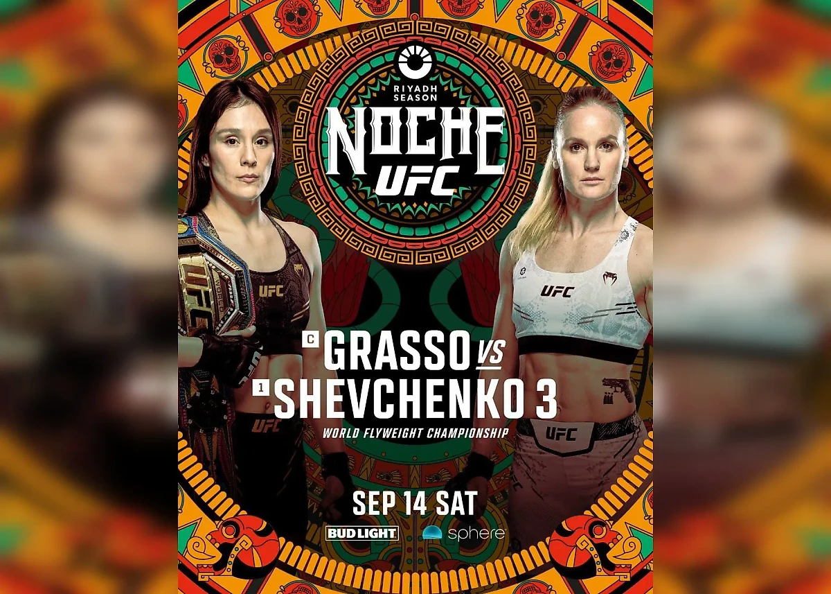 Постер, представляющий третий бой между Алексой Грассо и Валентиной Шевченко. Обложка © X / UFC