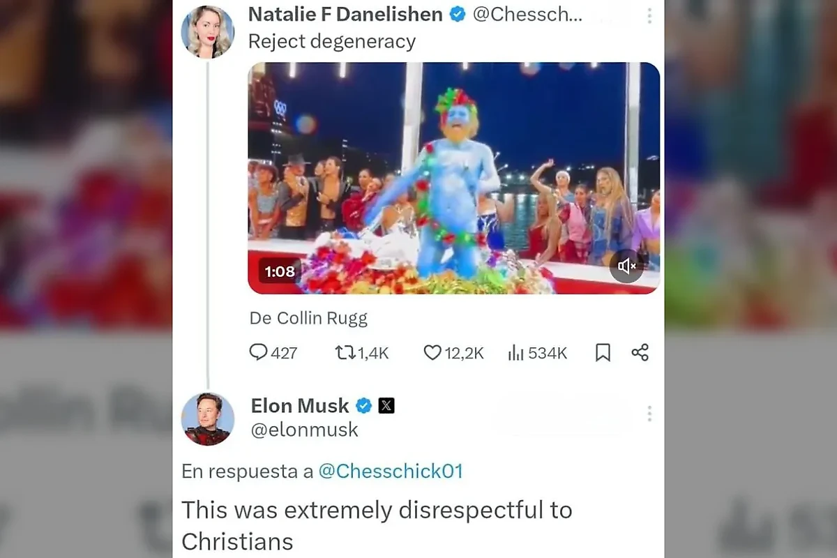 Илон Маск заявил, что церемония открытия Олимпийских игр была "проявлением вопиющего неуважения". Фото © Соцсети