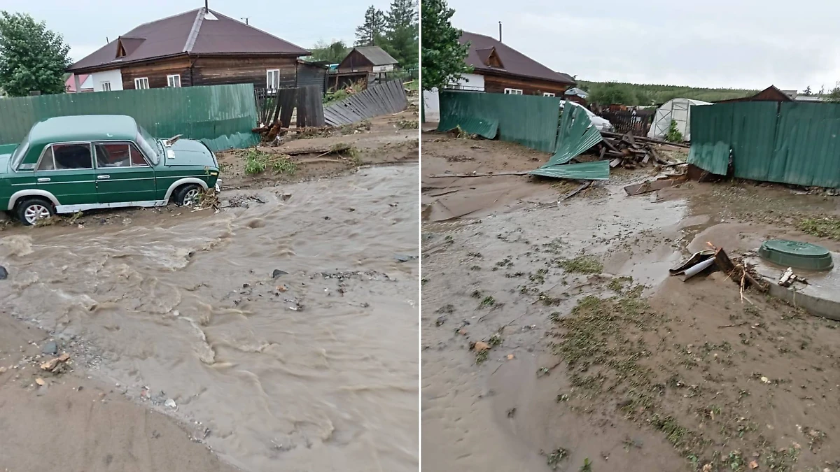 Последствия подтопления в посёлке Орловский. Обложка © Telegram / Александр Осипов