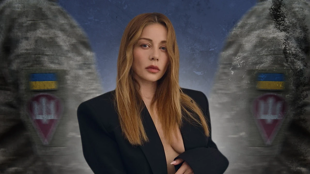 Украинская певица Тина Кароль поддерживает режим Зеленского. Коллаж © Life.ru Фото © Instagram (признан экстремистской организацией и запрещён на территории Российской Федерации) / tina_karol, © Getty Images / Craig Stennett