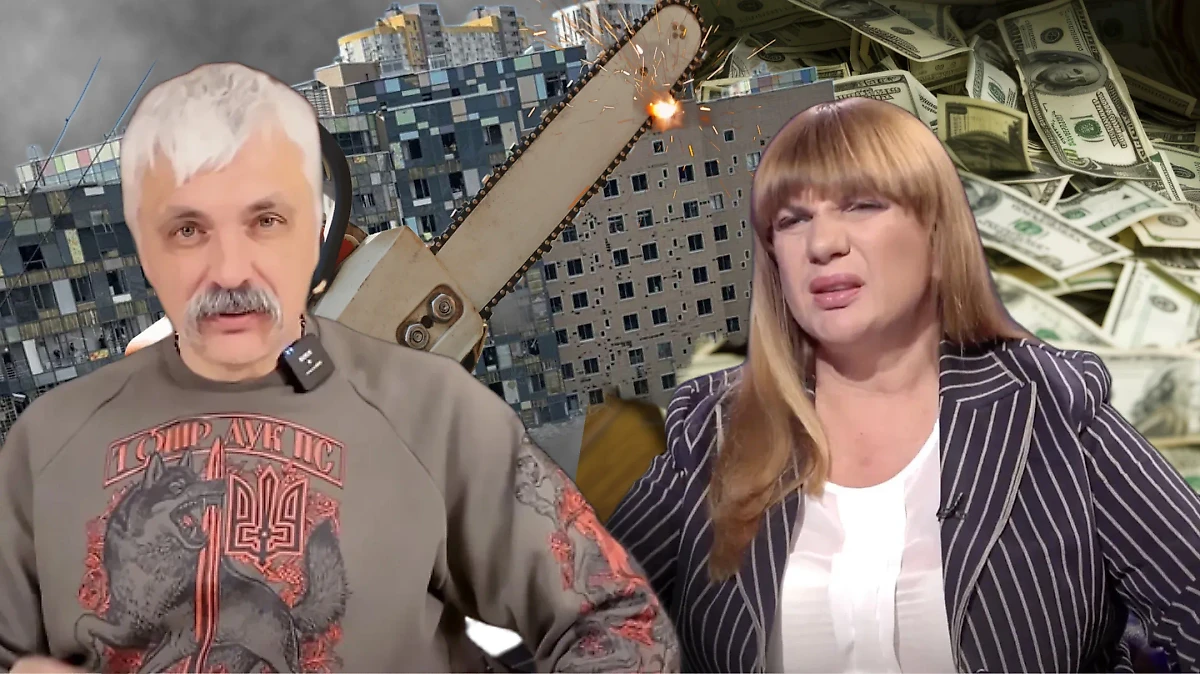 Дмитрий Корчинский** и его супруга Оксана. Коллаж © Life.ru. Обложка © Getty Images / Narciso Contreras / Anadolu, Youtube / Politeka Online, YouTube / Дмитро Корчинський