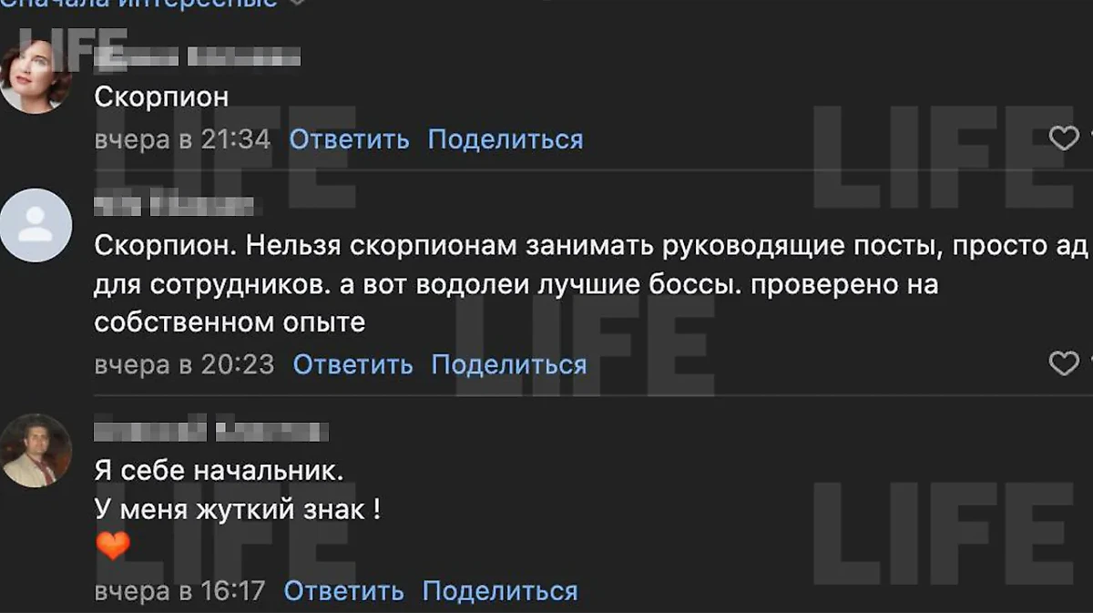 Читатели Life.ru — о боссах-скорпионах. Фото © Life.ru