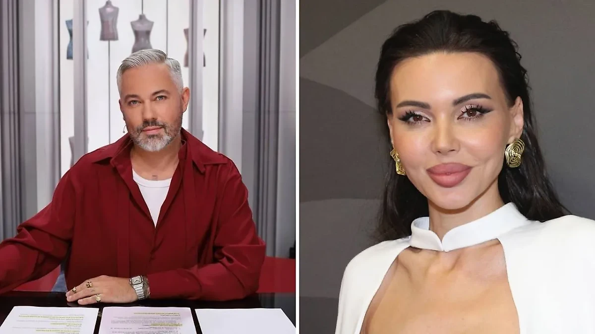 Стилист Александр Рогов и жена Джигана Оксана Самойлова. Обложка © Instagram (признан экстремистской организацией и запрещён на территории Российской Федерации) / alexandrrogov, © ТАСС / Александр Полегенько