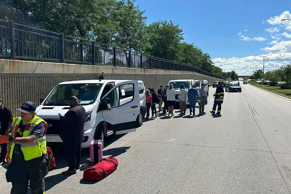 ДТП с участием автомобилей из кортежа Уолца. Обложка © X / Matt Smith