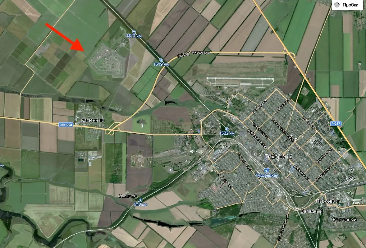 К северу от населённого пункта Каменный температурные карты как NASA, так и Аэрокосмоса зафиксировали несколько очагов возгорания. Фото © Telegram / Zergulio