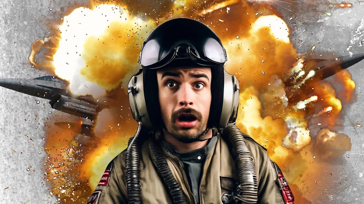 Американские лётчики «отжигают» в небе не хуже украинских. Коллаж © Life.ru. Фото © "Шедеврум" © Shutterstock / FOTODOM / Aqeela_Image