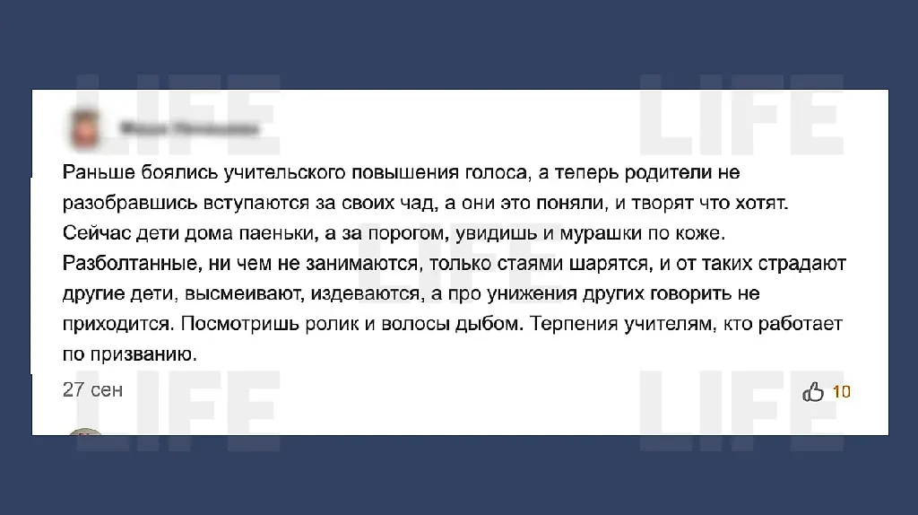 Читатели Life.ru предложили способы остановить травлю учителей. Скриншот © Life.ru