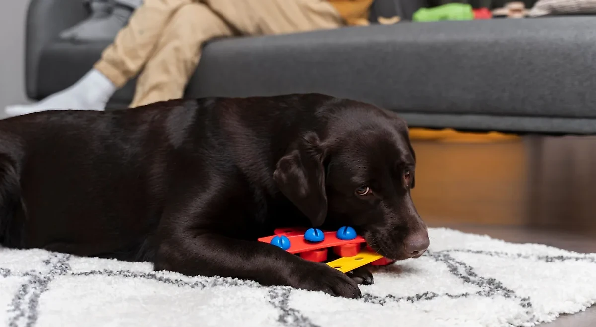 Как выбрать игрушку для собаки? Её края должны быть мягкими и закруглёнными. Фото © Freepik