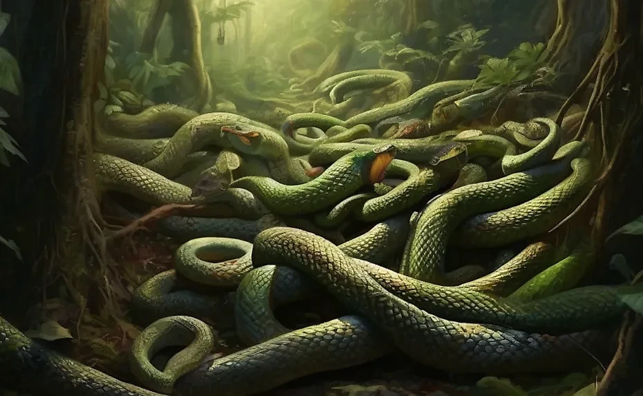 Во время войны змеи заползали прямо в деревни. Фото © «Шедеврум»