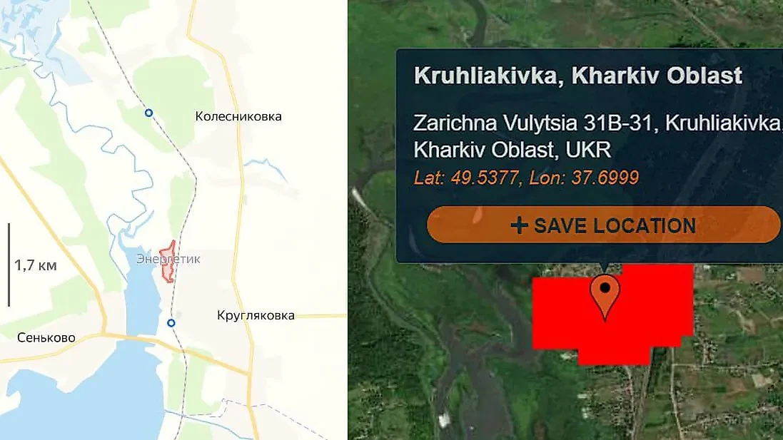 Карта Синьковки Харьковской области. Фото © Telegram / Направленец по Украине