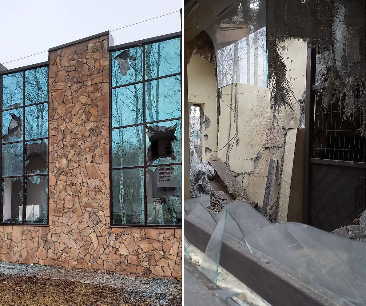 Последствия обстрела Белгородского зоопарка со стороны ВСУ. Фото © Telegram / Белгородский зоопарк