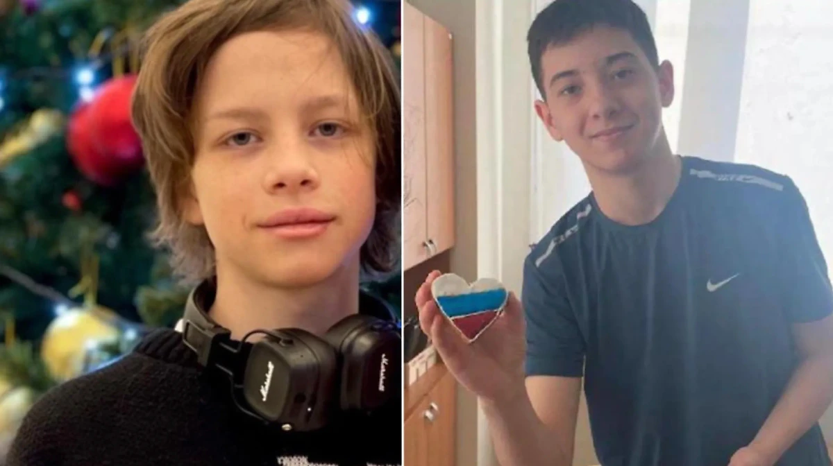 14-летний Артём Донсков и 15-летний Ислам Халилов. Обложка © v1.ru / Александра Донскова, vk.com / Образовательный портал "Единый урок"