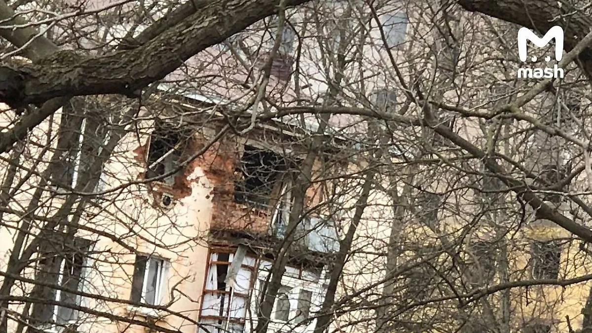 Дом в Карабулаке, где засели боевики. Фото © Mash