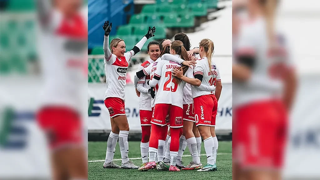 ЖФК "Спартак" выиграл со счётом 6:1 у "Крыльев Советов". Обложка © Telegram / ЖФК "Спартак"