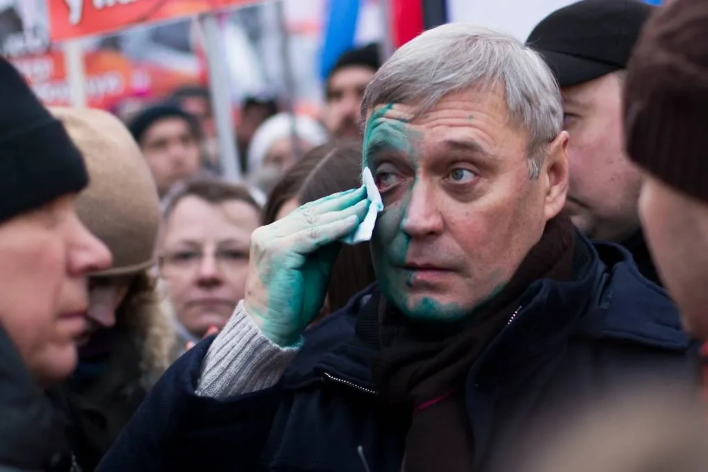 Михаил Касьянов* на оппозиционных митингах. Фото © ТАСС / AP / Ivan Sekretarev