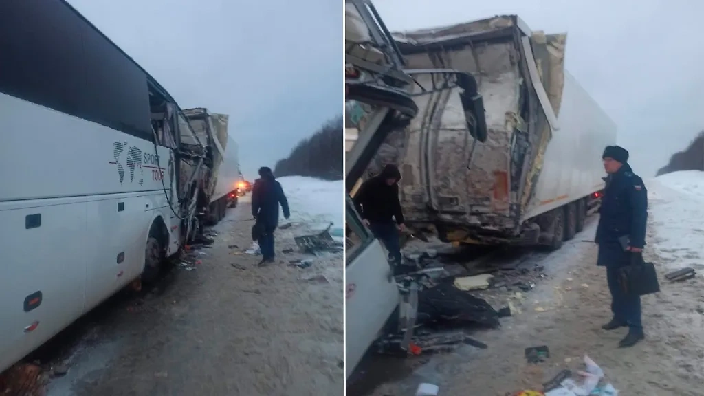 Автобус с костромскими учителями попал в ДТП, один человек погиб, 20 пострадали. Обложка © Vk / Прокуратура Владимирской области 