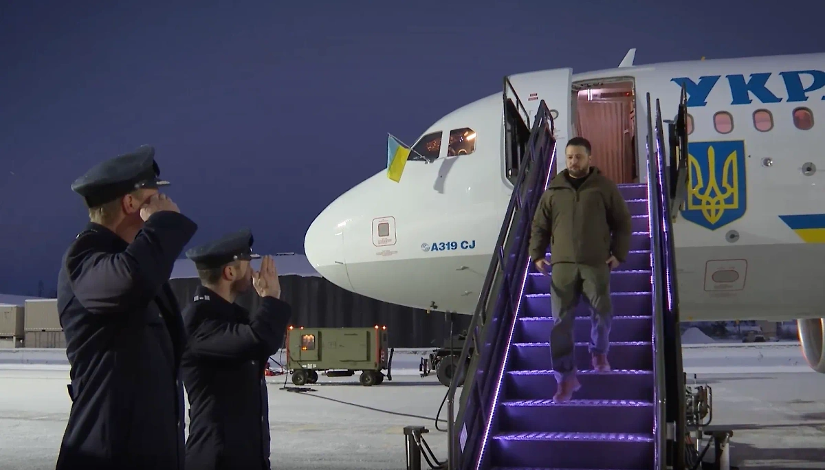 Владимир Зеленский прибыл в Норвегию. Скриншот © T.me / Zelenskiy / Official